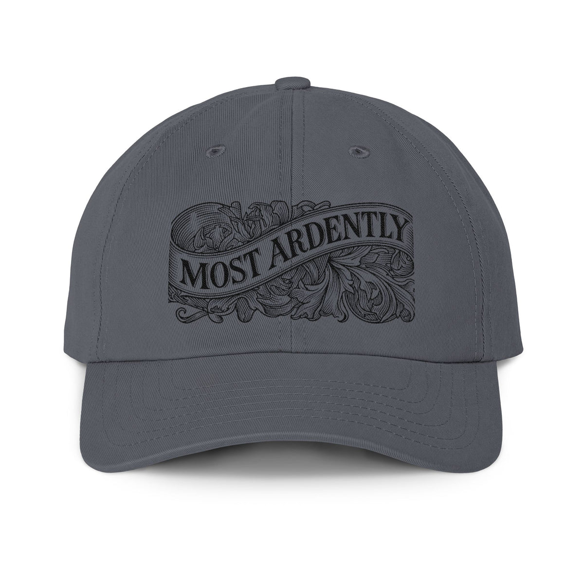 'Most Ardently' Vintage Engraving — Dark Lettering Outdoor Cap