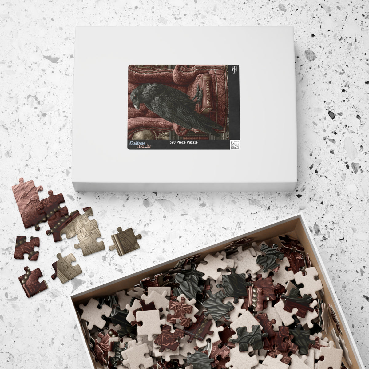 Poe's Raven on Armchair - Nevermore Puzzle