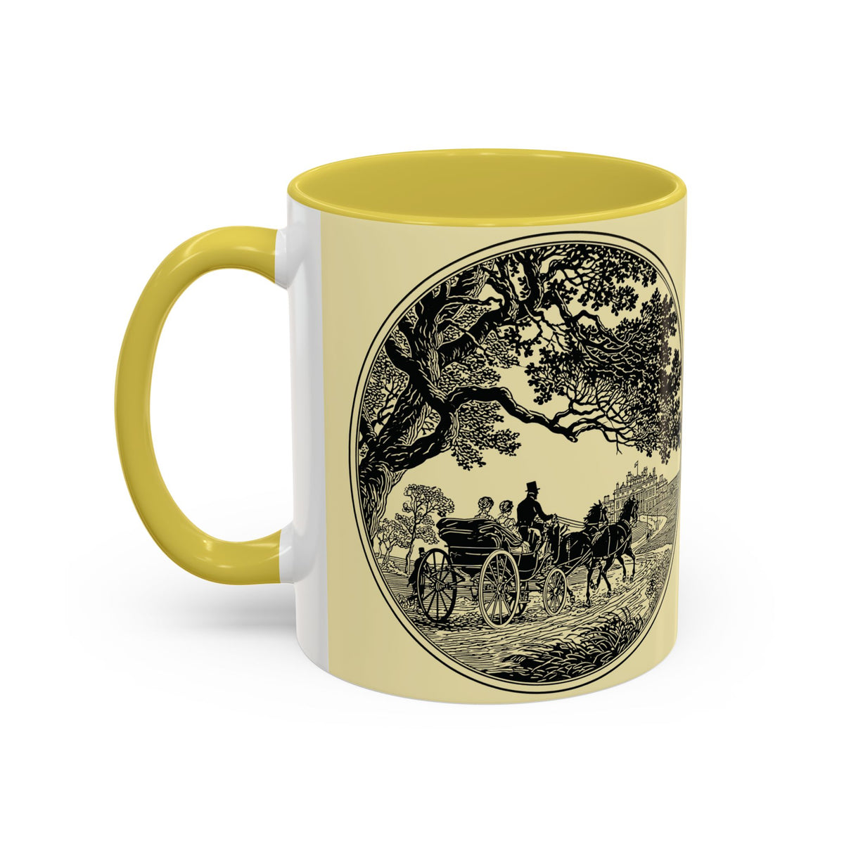 Vintage 'Barely Tolerable' Illustration Coffee Mug (11oz/15oz)
