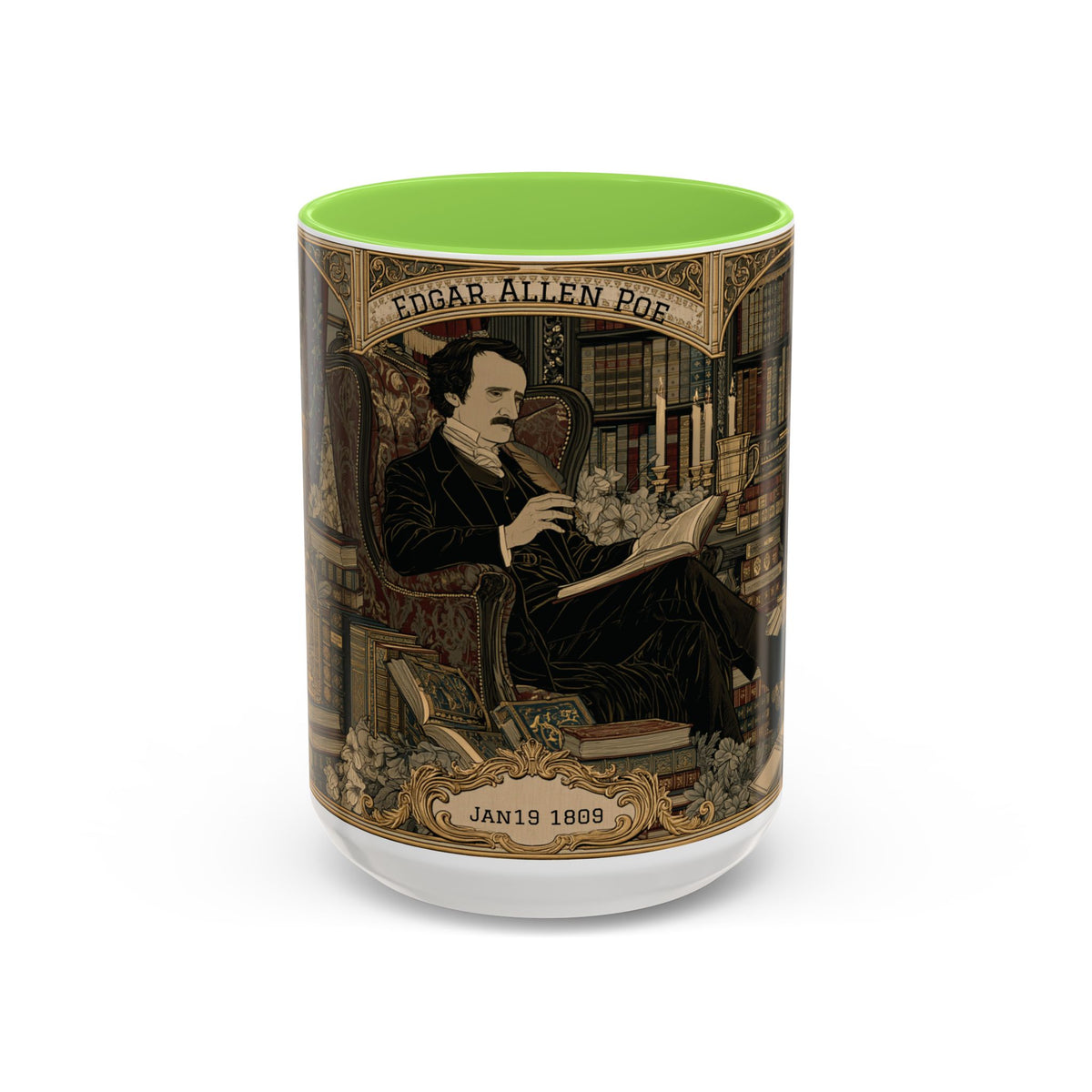 Edgar Allan Poe portrait Mug | Literary Gothic coffee mug