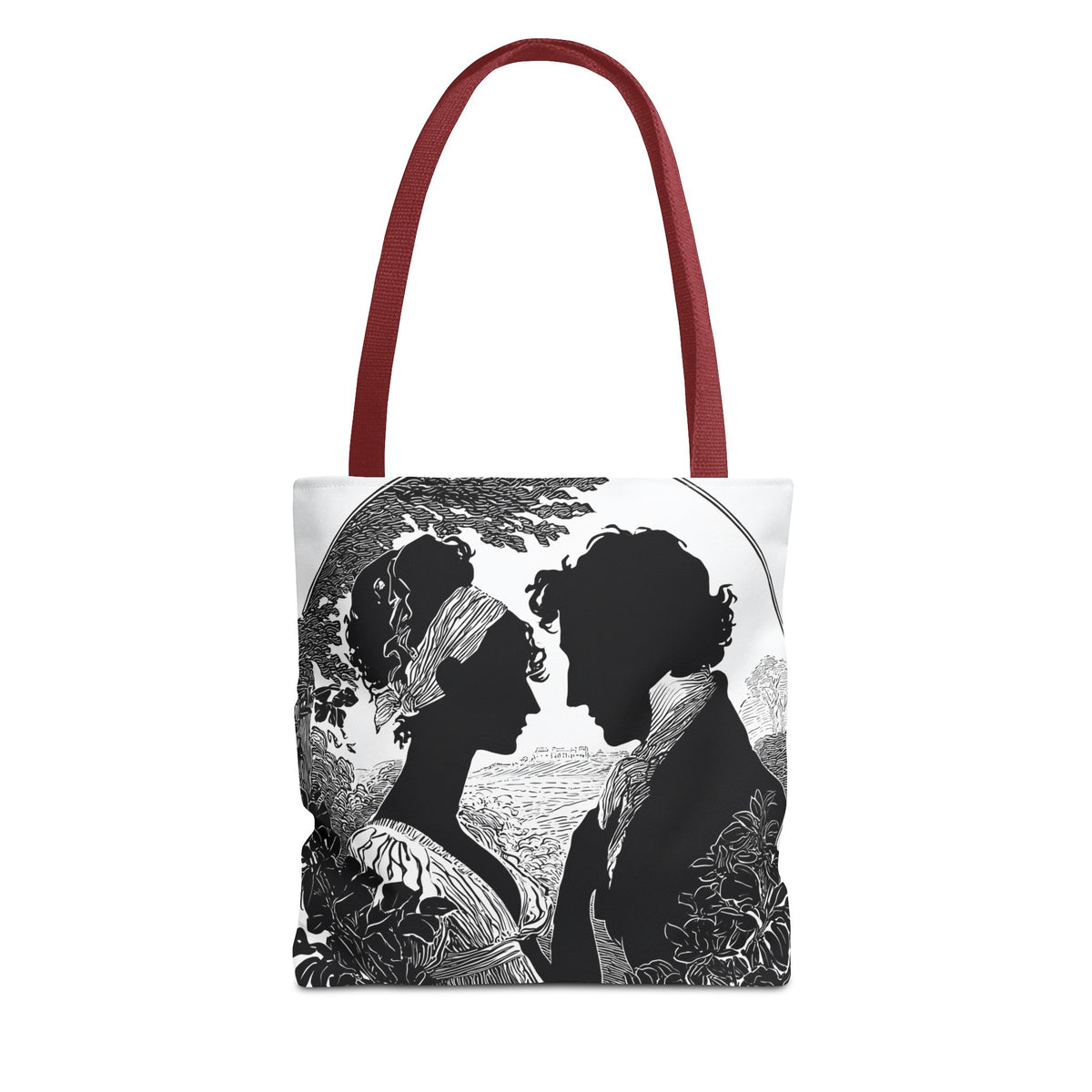 Silhouette Romance Tote Bag — Vintage Regency Couple