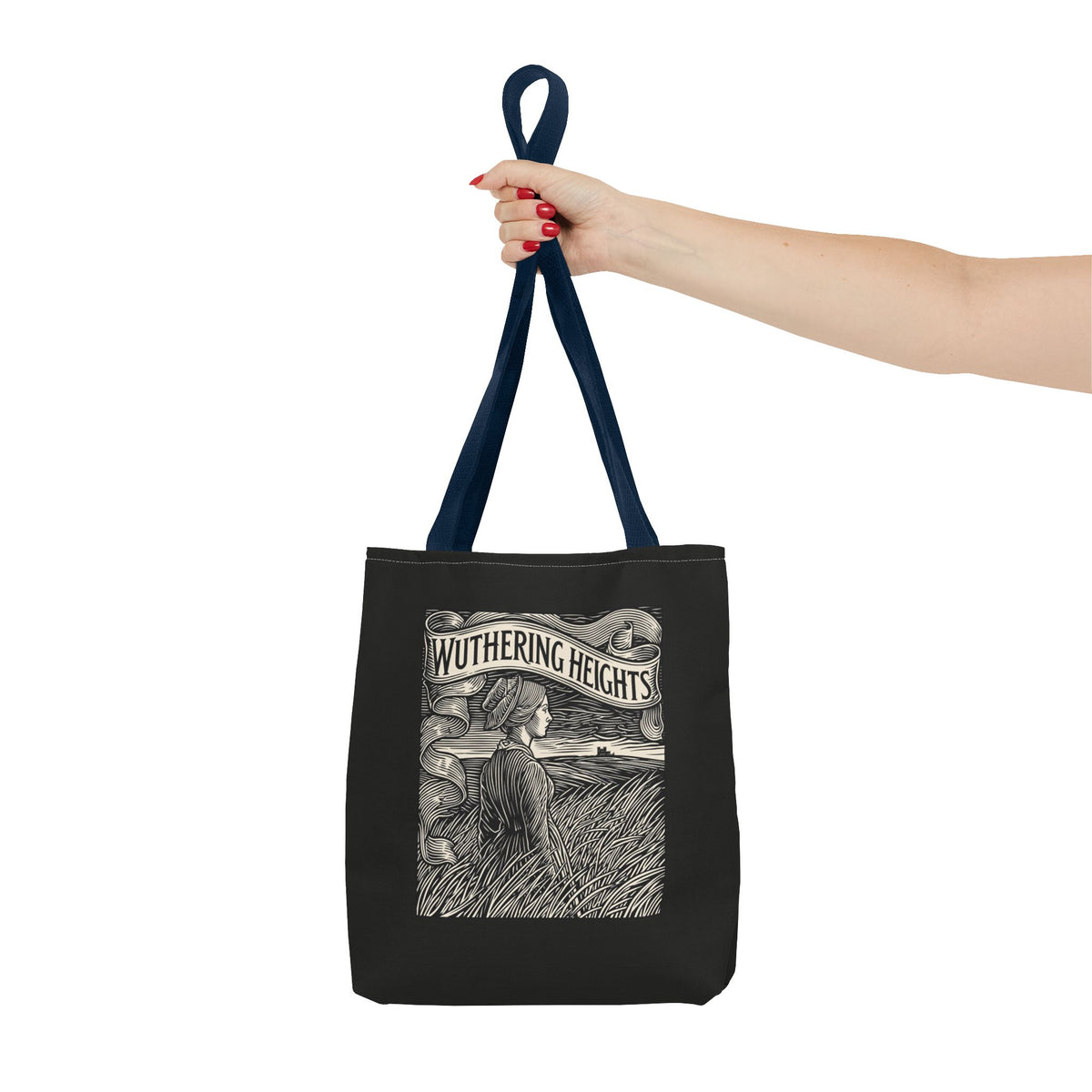 Wuthering Heights Illustrated Tote Bag — Gothic Novel Literary Canvas Tote