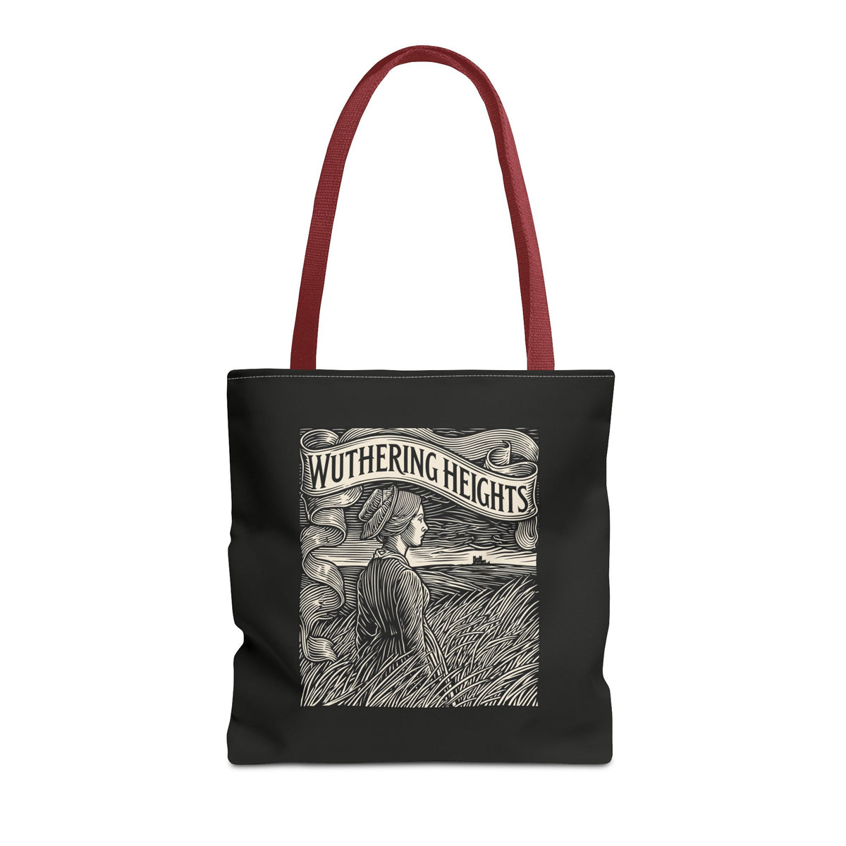 Wuthering Heights Illustrated Tote Bag — Gothic Novel Literary Canvas Tote