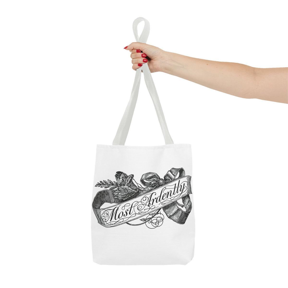 Regency Ribbon Banner Tote — Most Ardently