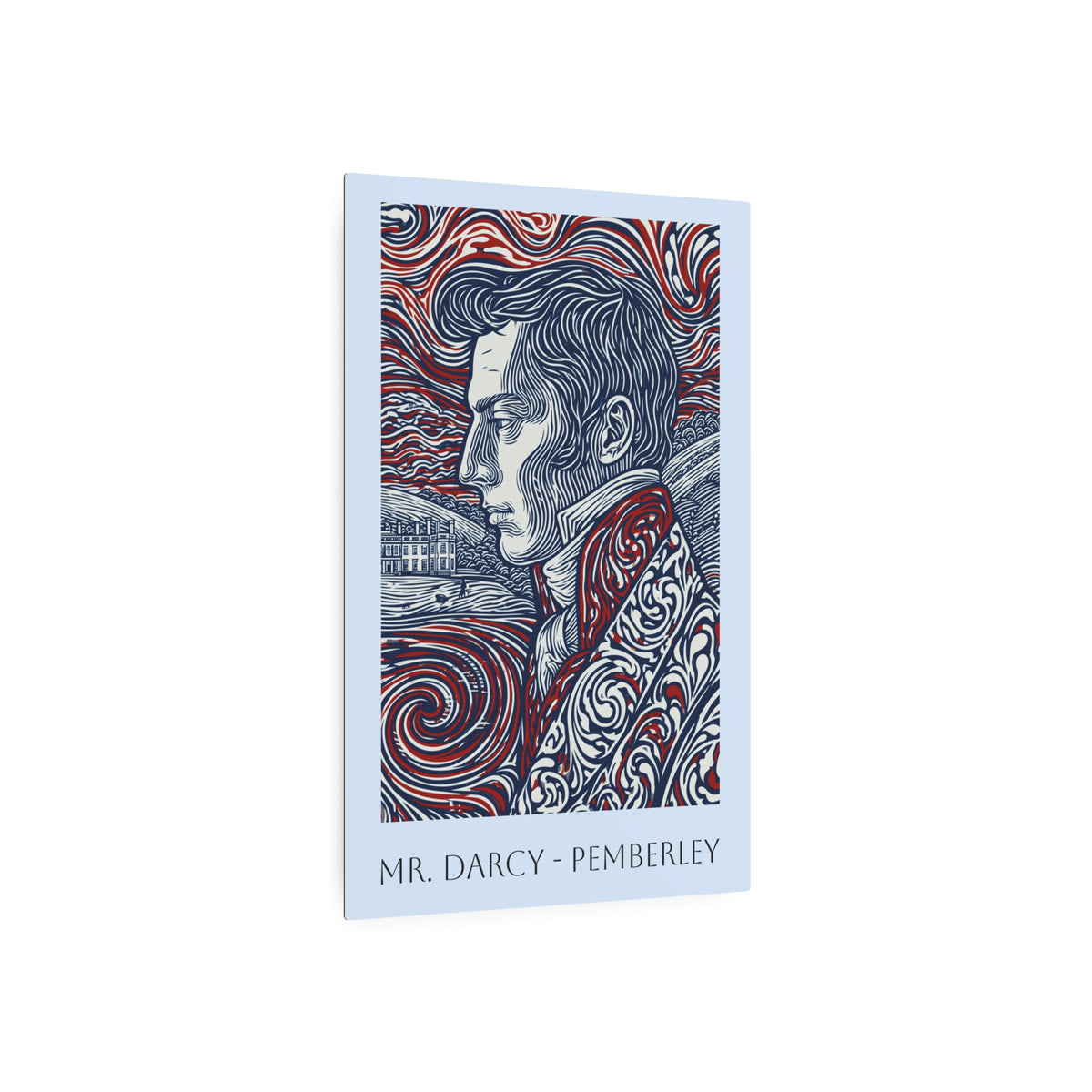 Mr. Darcy Strolling Estate —  Pemberley Vintage Portrait Wall Plaque