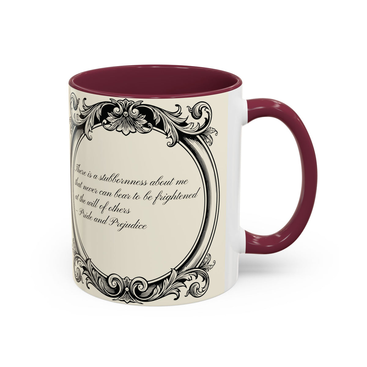 Quote from Pride & Prejudice Vintage Floral Mug — “Pride & Prejudice” Ceramic Book Lover Mug (11oz/15oz)