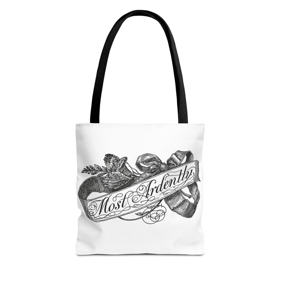 Regency Ribbon Banner Tote — Most Ardently