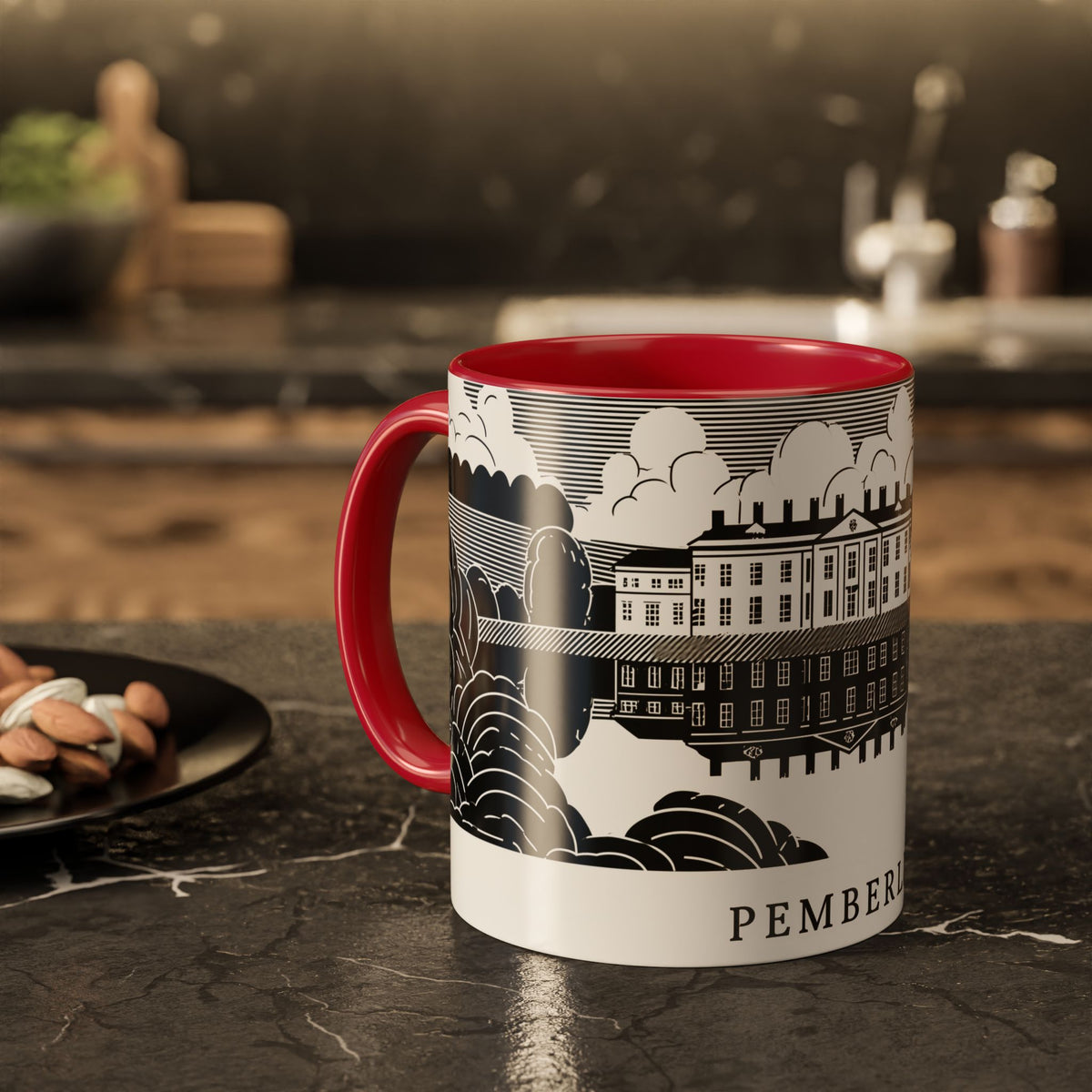 Pemberley Estate Illustration Mug | Ceramic Coffee Cup