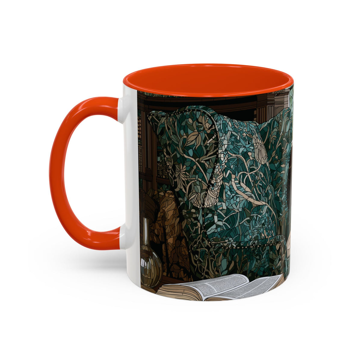 Cozy Reading Nook Cat Mug | Ceramic Coffee Cup 11oz 15oz