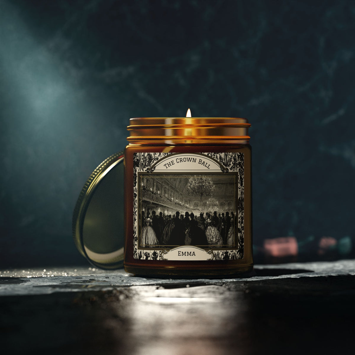 The Crown Ball Vintage Ballroom Illustration Candle | Soy Wax, 4oz & 9oz