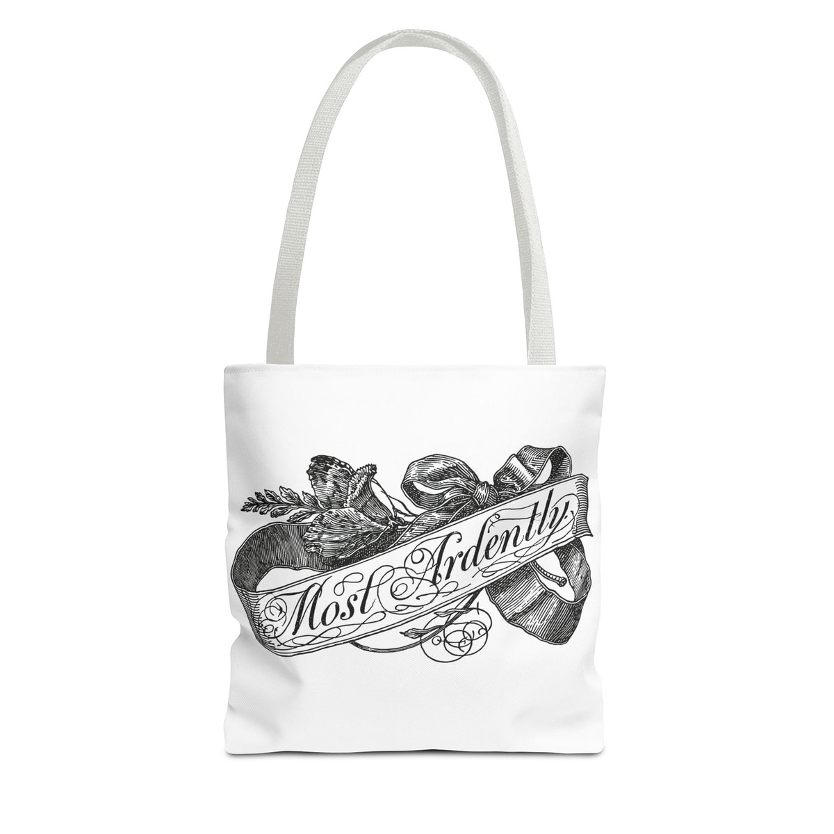Regency Ribbon Banner Tote — Most Ardently