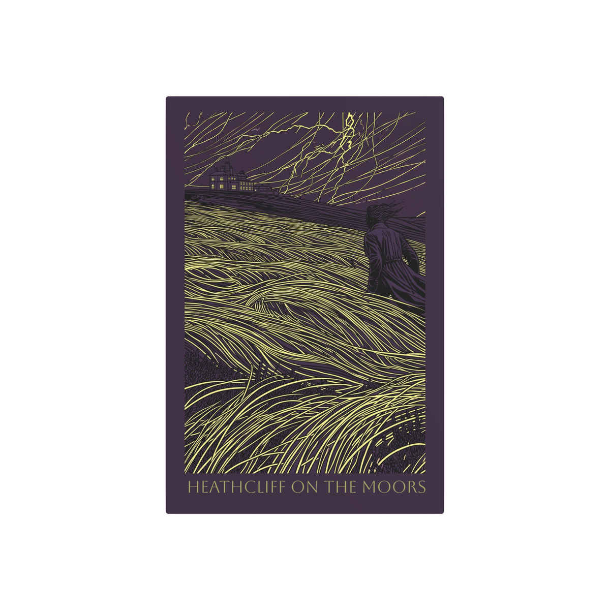 "Heathcliff on the Moors" -  Gothic Literary Wall Decor Metal Print