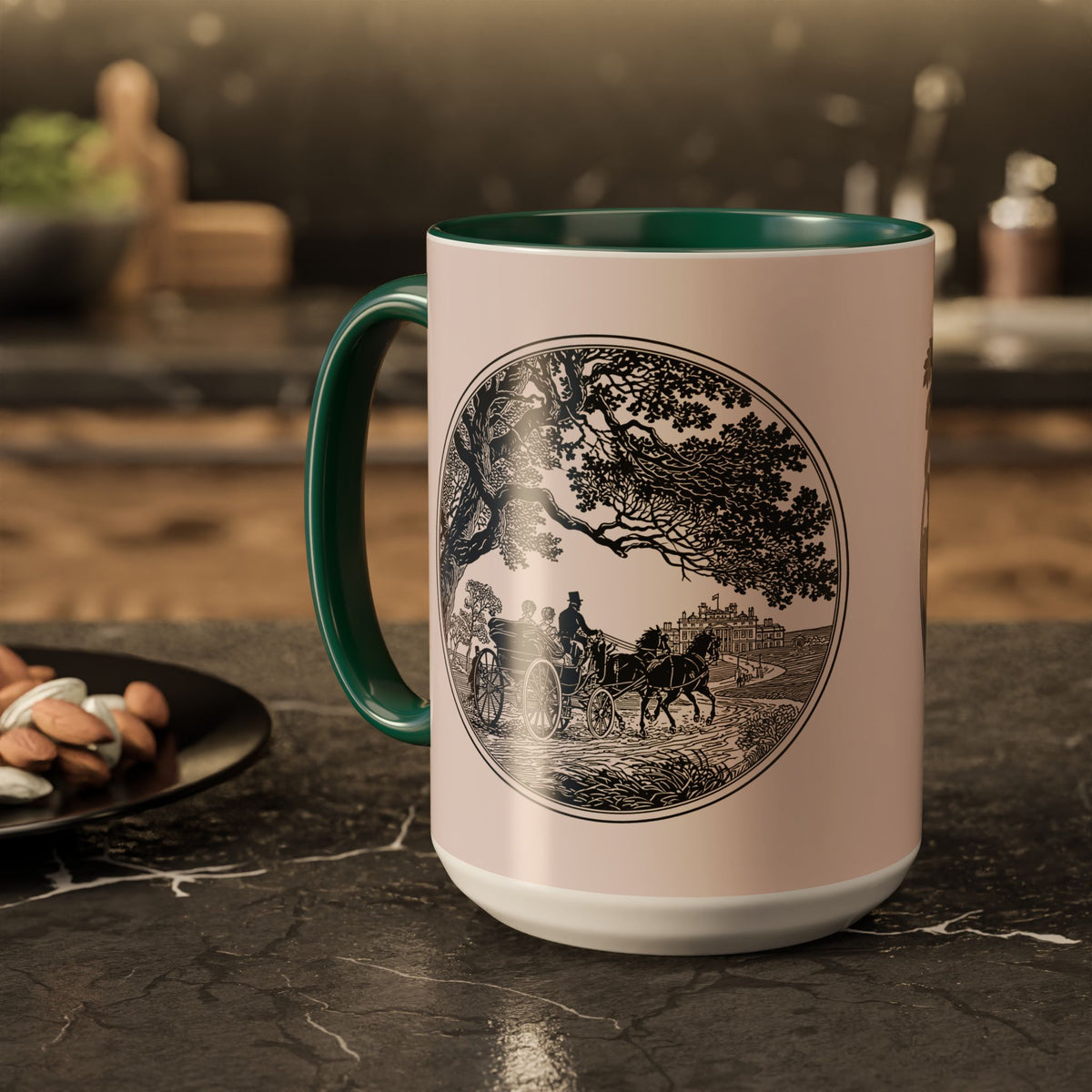 Romantic Vintage Silhouette Mug — "Most Ardently" Tea Coffee Cup (11oz/15oz)