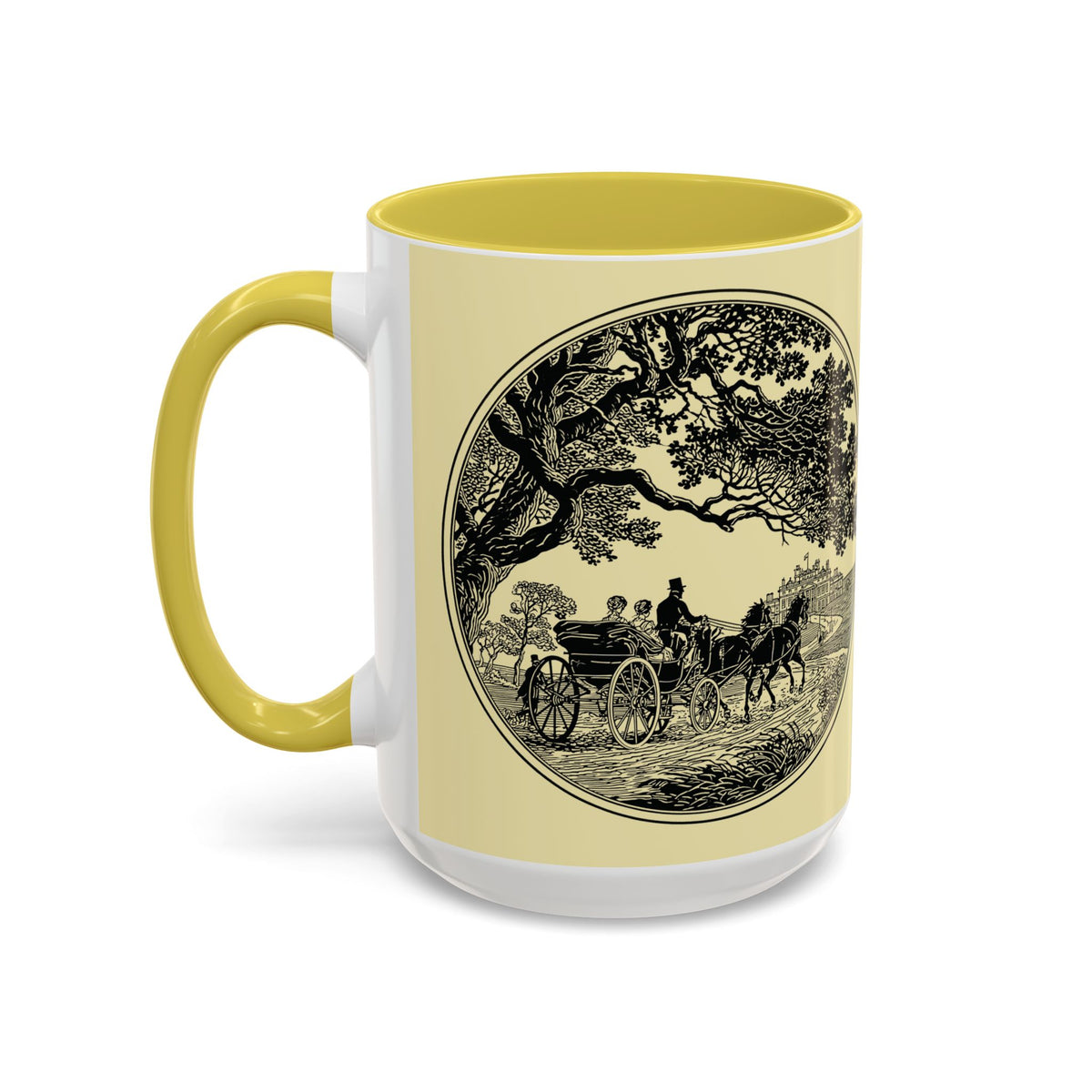 Vintage 'Barely Tolerable' Illustration Coffee Mug (11oz/15oz)