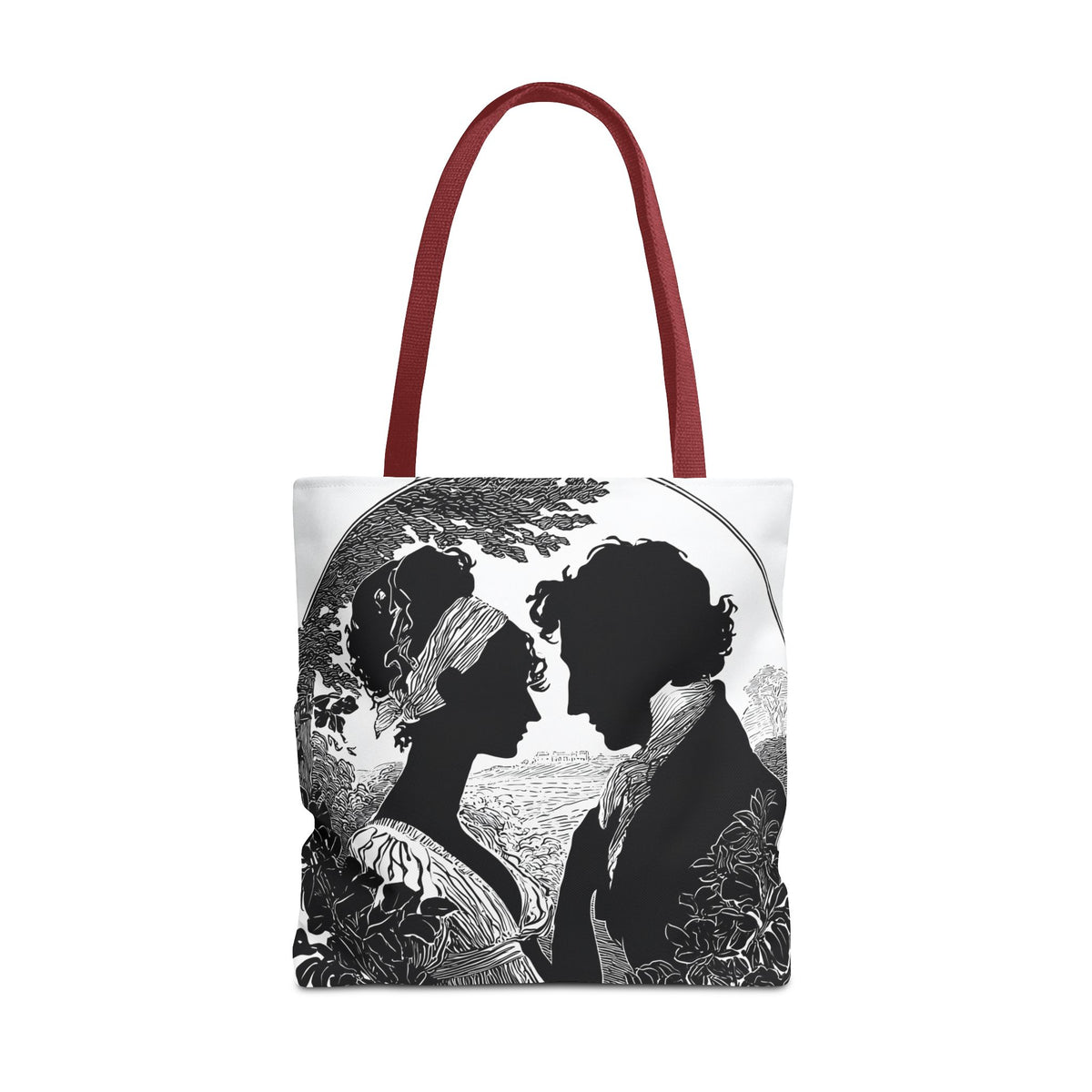 Silhouette Romance Tote Bag — Vintage Regency Couple