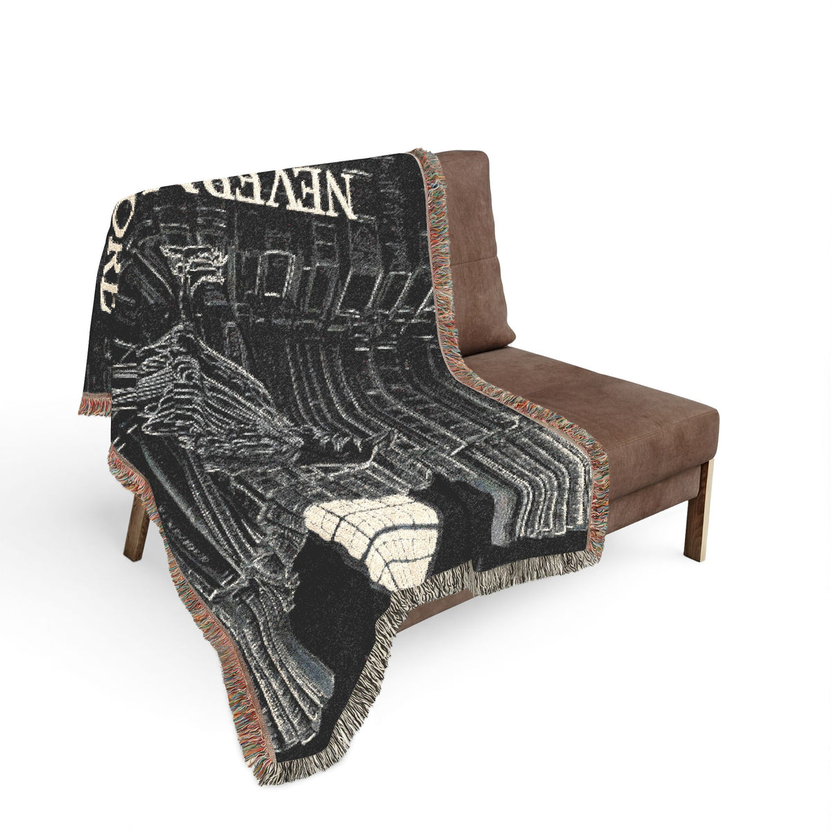 Nevermore Raven Woven Blanket | Gothic Poe Throw, Literary Decor