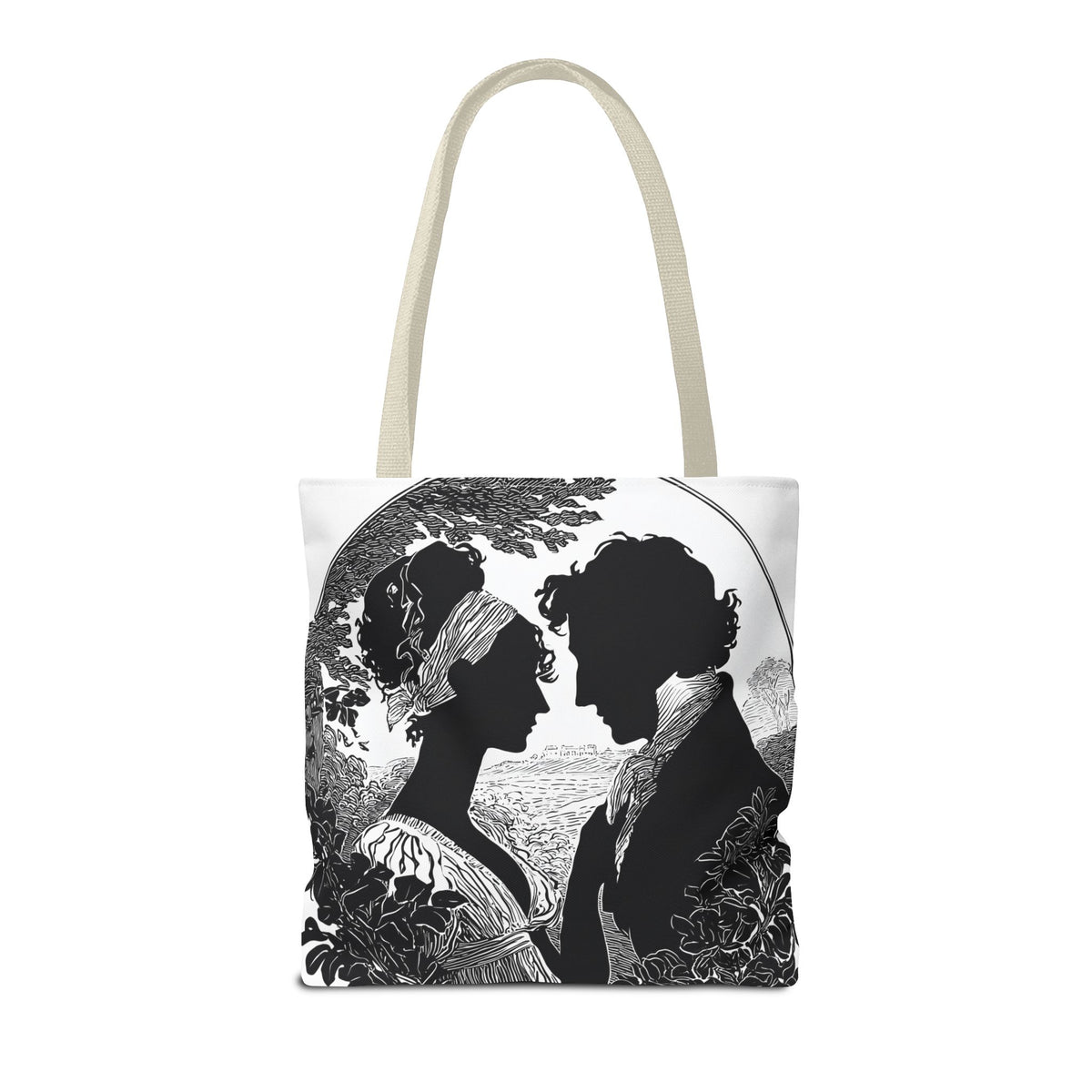 Silhouette Romance Tote Bag — Vintage Regency Couple