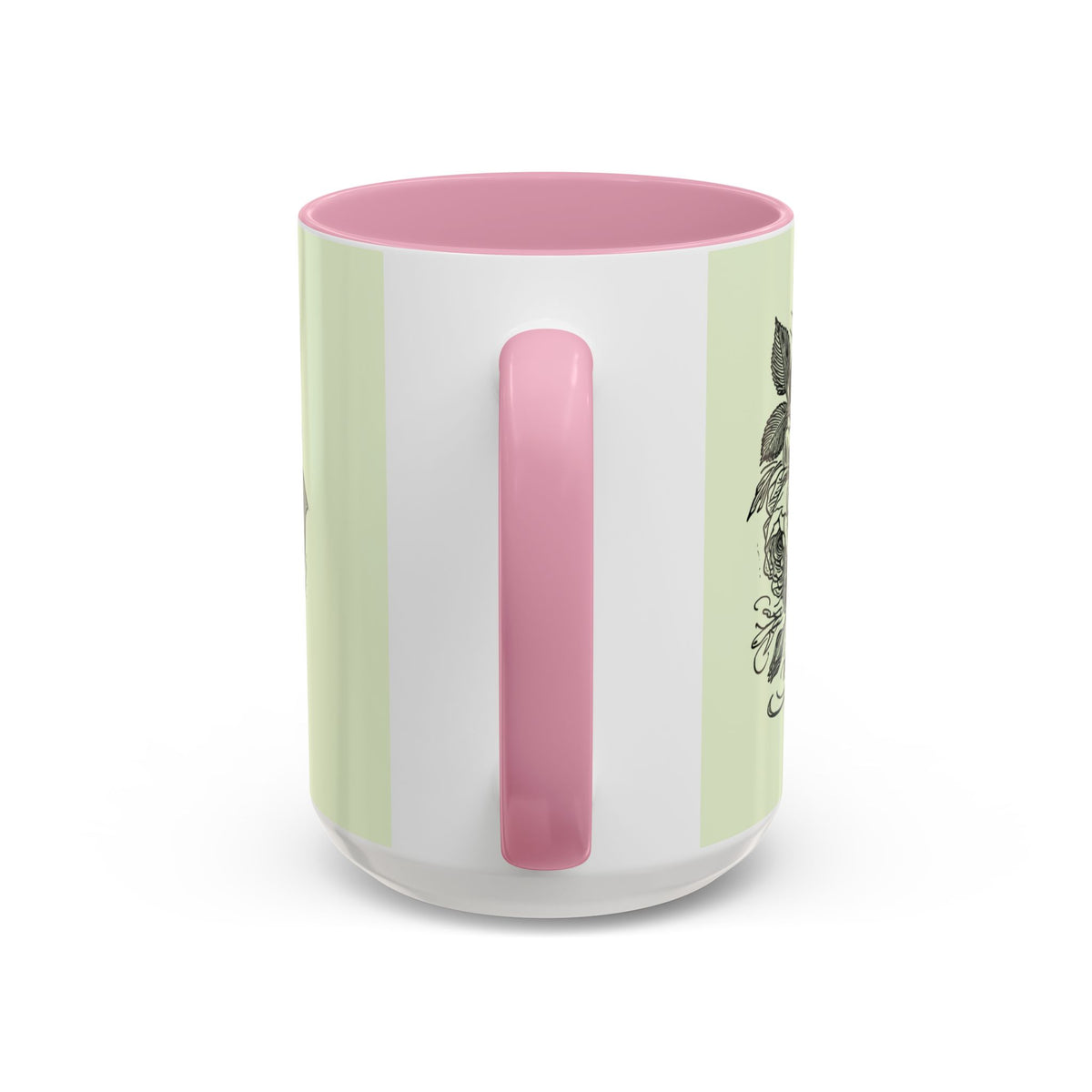 Most Ardently script banner floral Mug | Pink 11 or 15 oz.