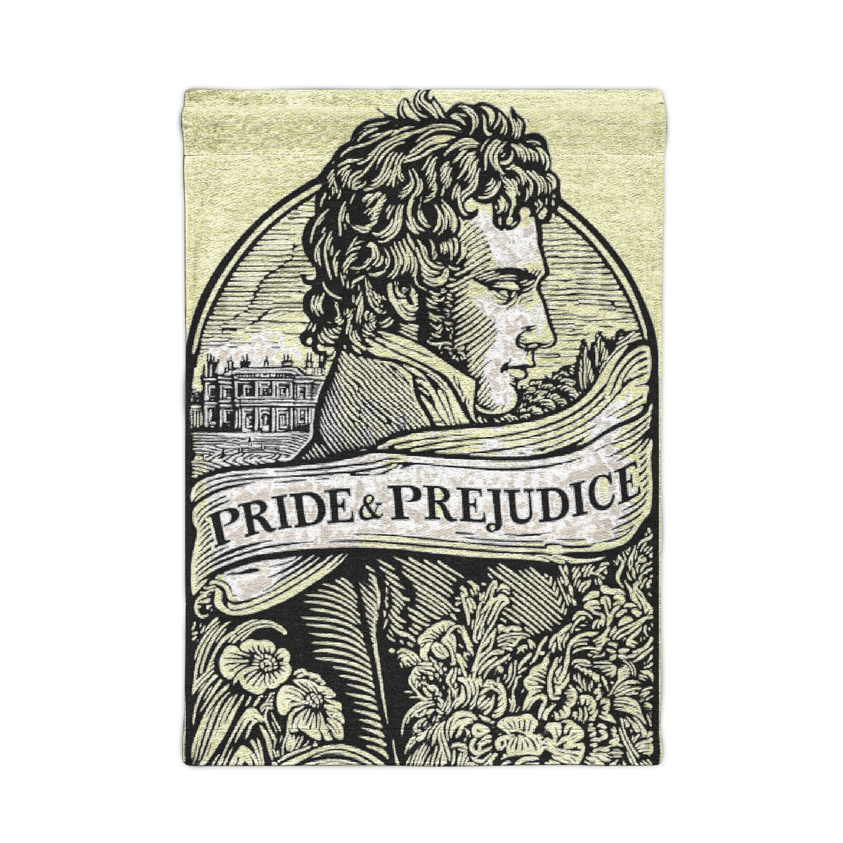 Classic Austen Book Cover Decor  – Pride & Prejudice Woven Wall Tapestry