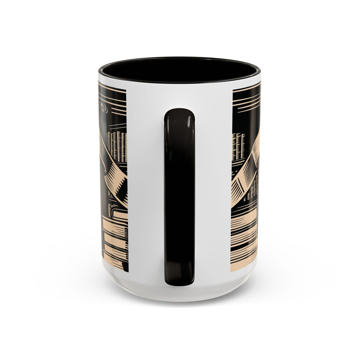 x Nevermore Raven woodcut illustration Mug | Edgar Allan Poe inspired