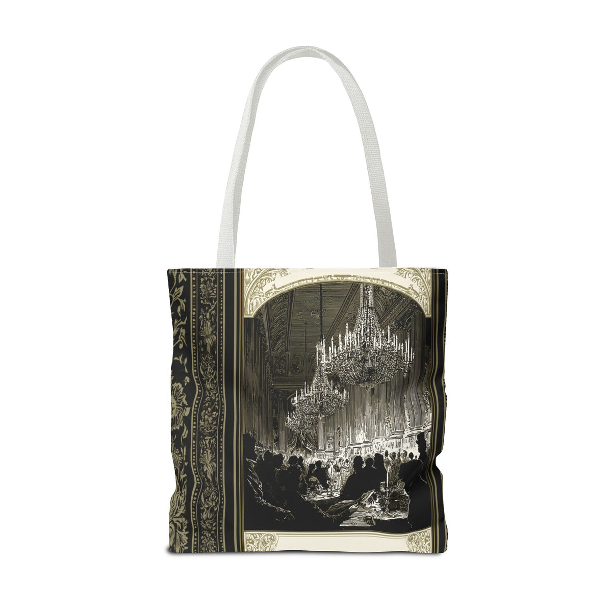 Regency Ballroom Chandelier Tote Bag | Vintage Ballroom Scene