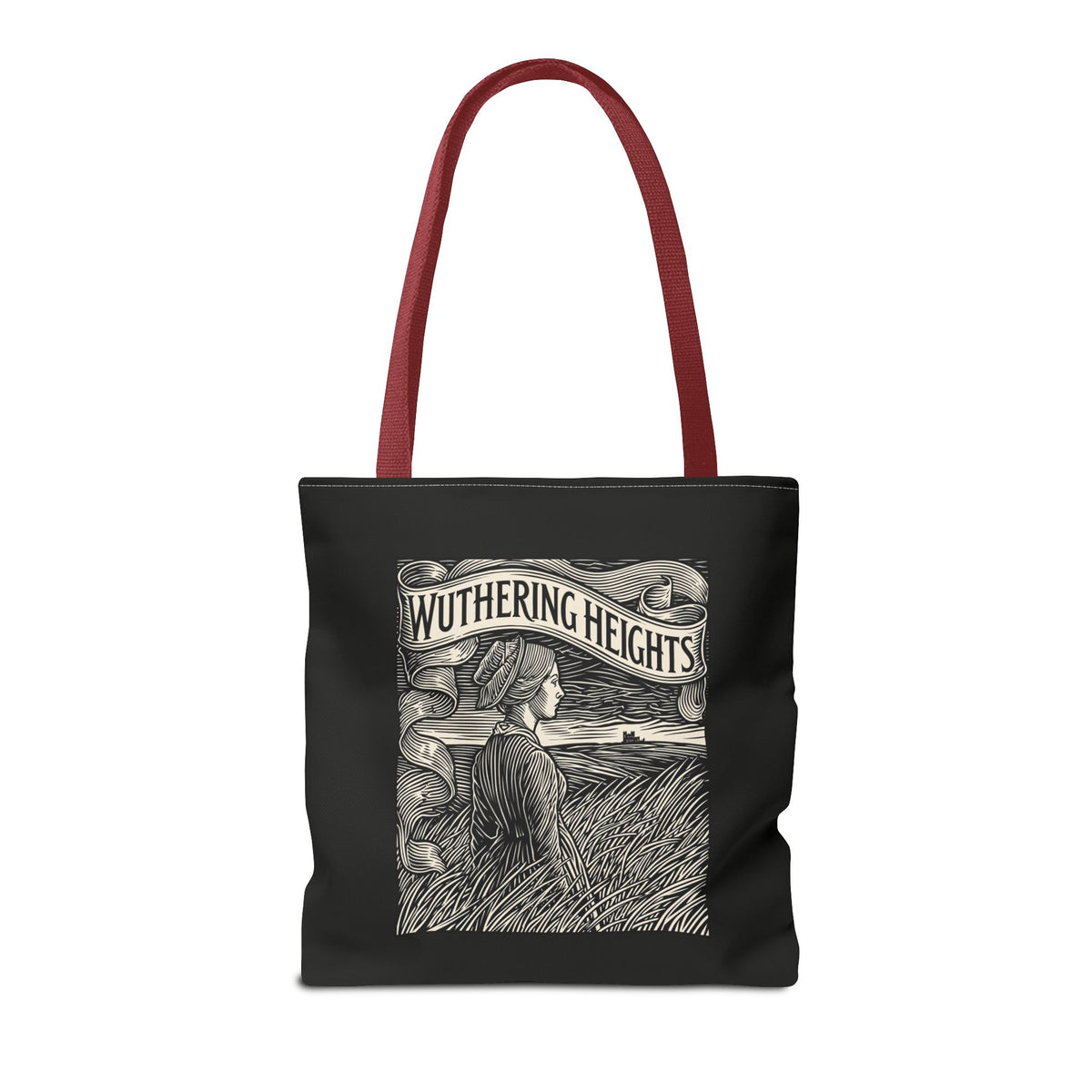 Wuthering Heights Illustrated Tote Bag — Gothic Novel Literary Canvas Tote