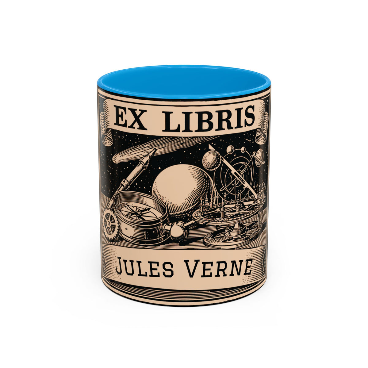 Jules Verne Ex Libris Vintage Science Fiction Coffee Mug (11oz & 15oz)
