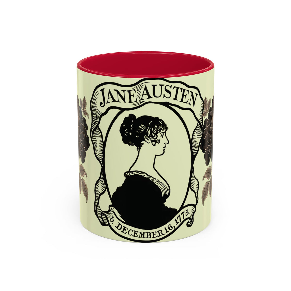 Jane Austen Portrait Ceramic Mug — Literary Tea & Coffee Cup (11oz/15oz)