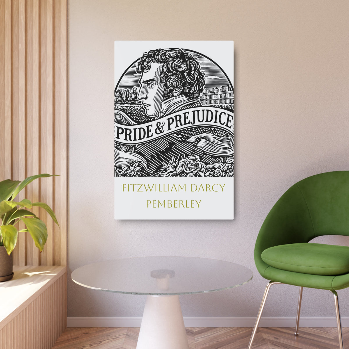 Fitzwilliam Darcy Pemberley Wall Plaque - Pride & Prejudice Metal Art Sign