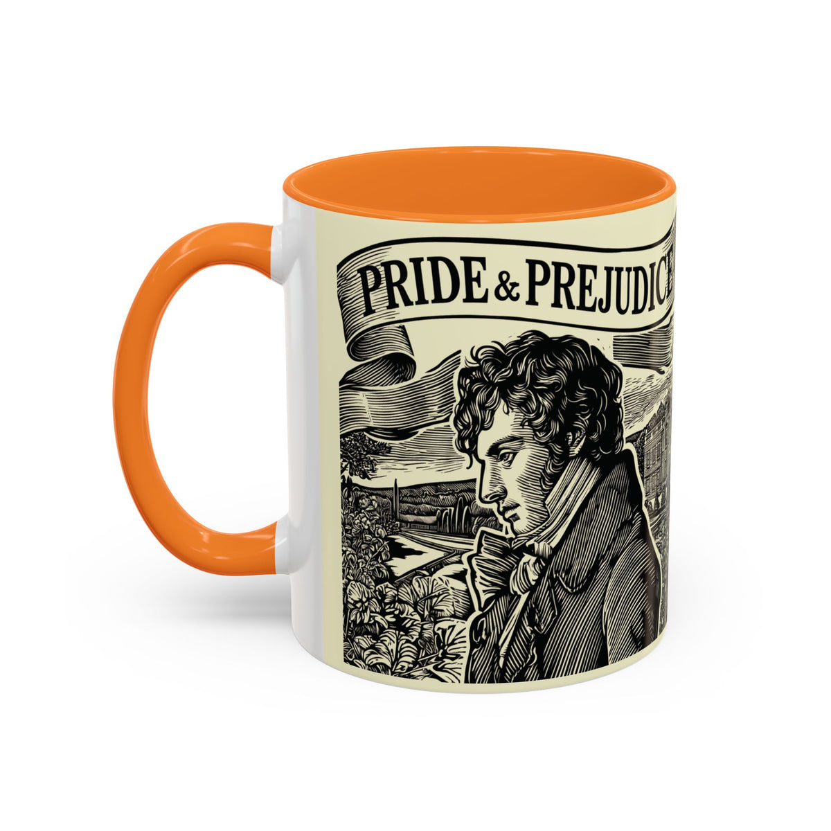 Pride and Prejudice Quote Mug — “Mr. Darcy at Pemberley” Vintage Jane Austen Coffee Cup (11oz/15oz)