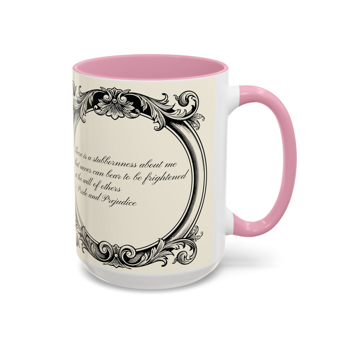 Quote from Pride & Prejudice Vintage Floral Mug — “Pride & Prejudice” Ceramic Book Lover Mug (11oz/15oz)