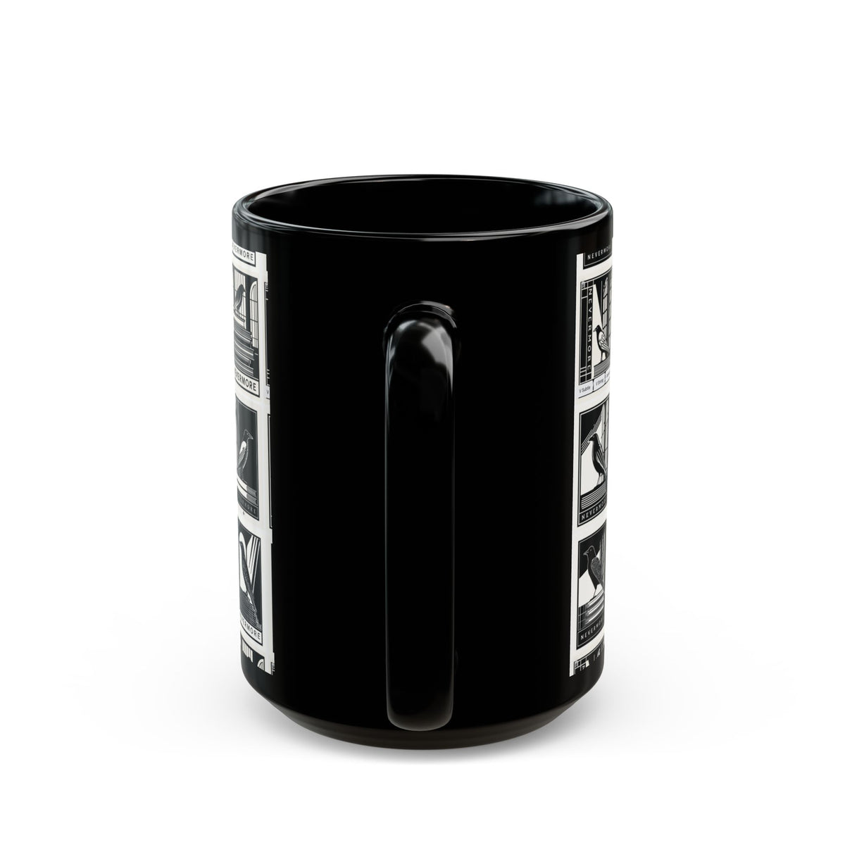 Nevermore Raven Tiles mug | Black Mug