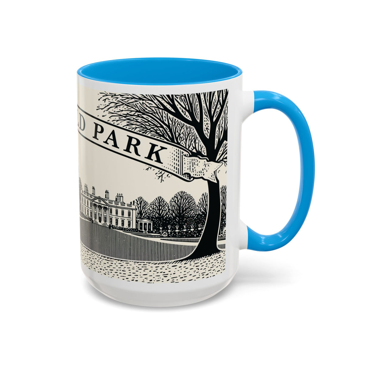 Mansfield Park illustration Mug | Peacock & Estate ceramic mug
