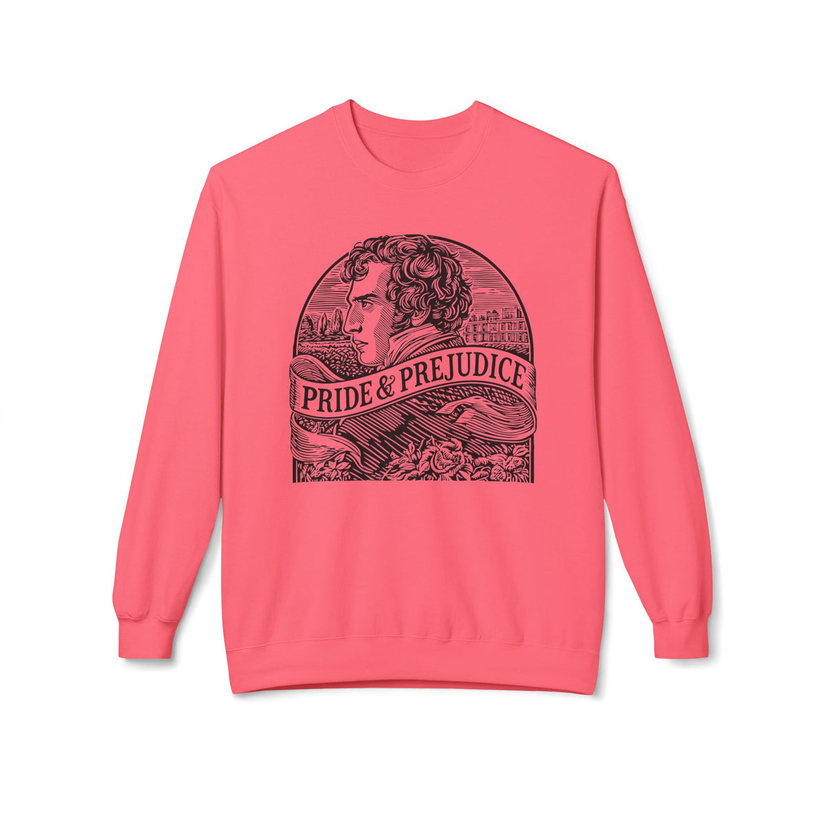 Pride & Prejudice Literary Crewneck Sweatshirt — "Swiped Right" Back
