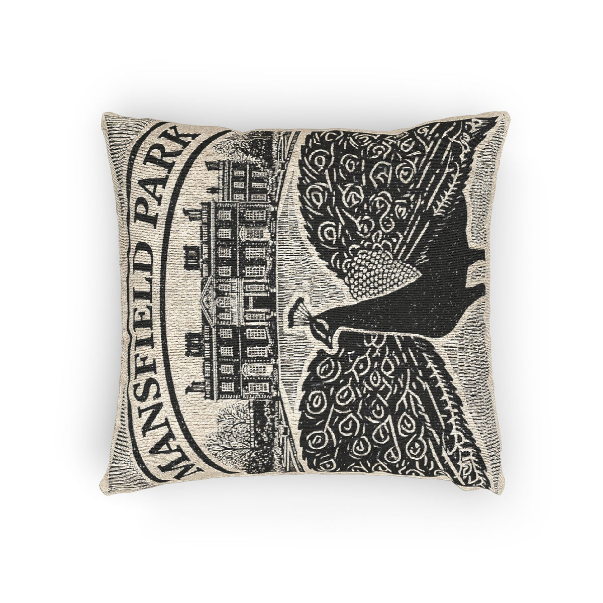 Mansfield Park Illustration Pillow | Woven Decorative Pillow, Regency Novel Decor