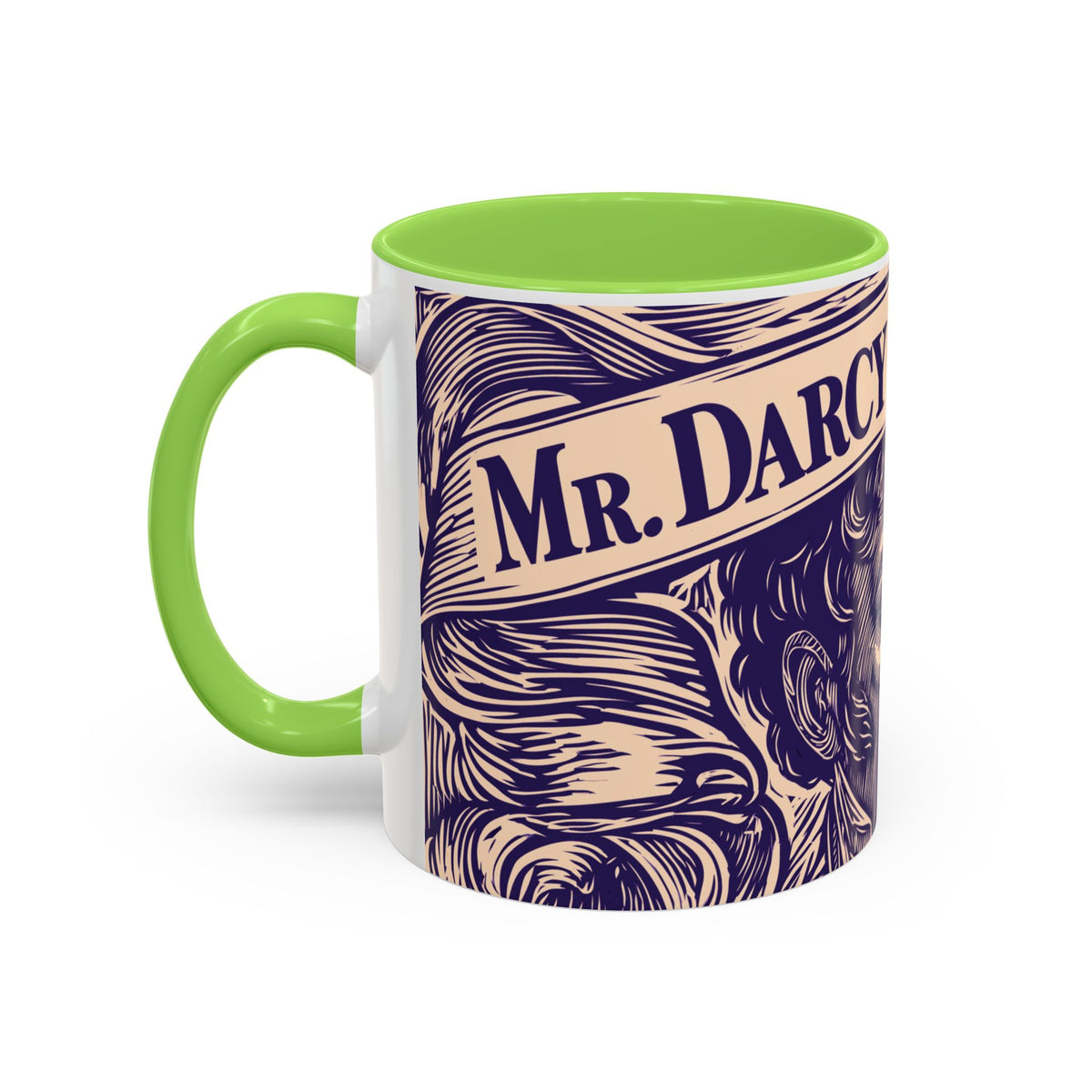 Darcy On My Mind Ceramic Mug — Jane Austen Literary Coffee Cup (11oz/15oz)