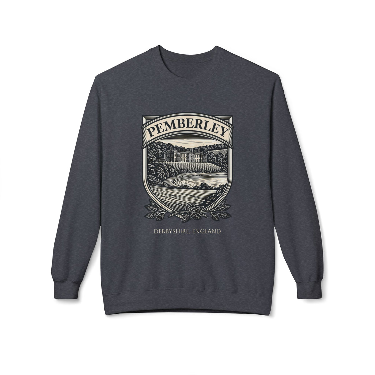 Pemberley Estate Crewneck Sweatshirt — Jane Austen Cozy Literary Pullover