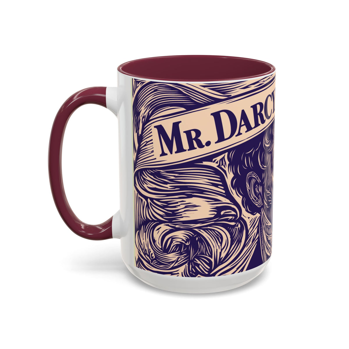 Darcy On My Mind Ceramic Mug — Jane Austen Literary Coffee Cup (11oz/15oz)