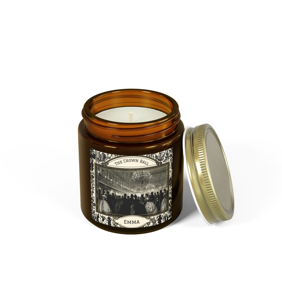 The Crown Ball Vintage Ballroom Illustration Candle | Soy Wax, 4oz & 9oz