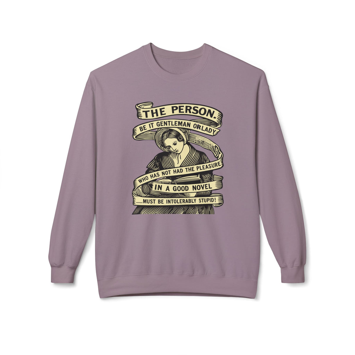 Novel Lover Crewneck Sweatshirt — "Reading Good Books" Vintage Book Quote
