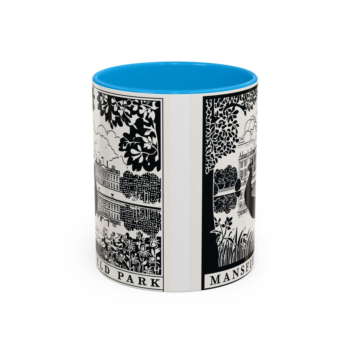 Mansfield Park Peacock Illustration Mug | Vintage Etching Wraparound