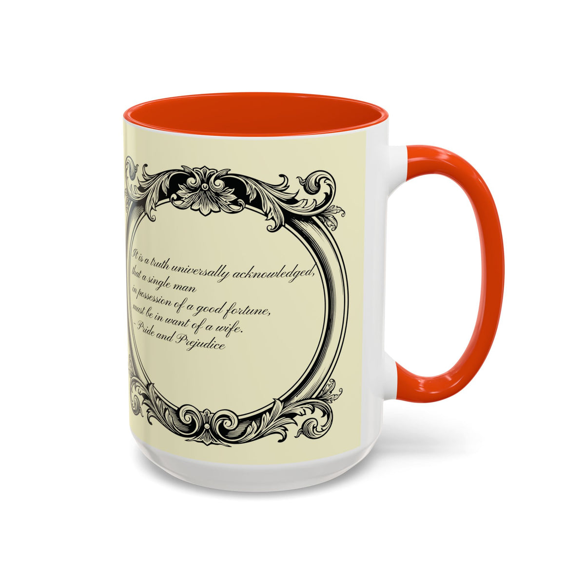Pride and Prejudice Quote Mug — “Mr. Darcy at Pemberley” Vintage Jane Austen Coffee Cup (11oz/15oz)