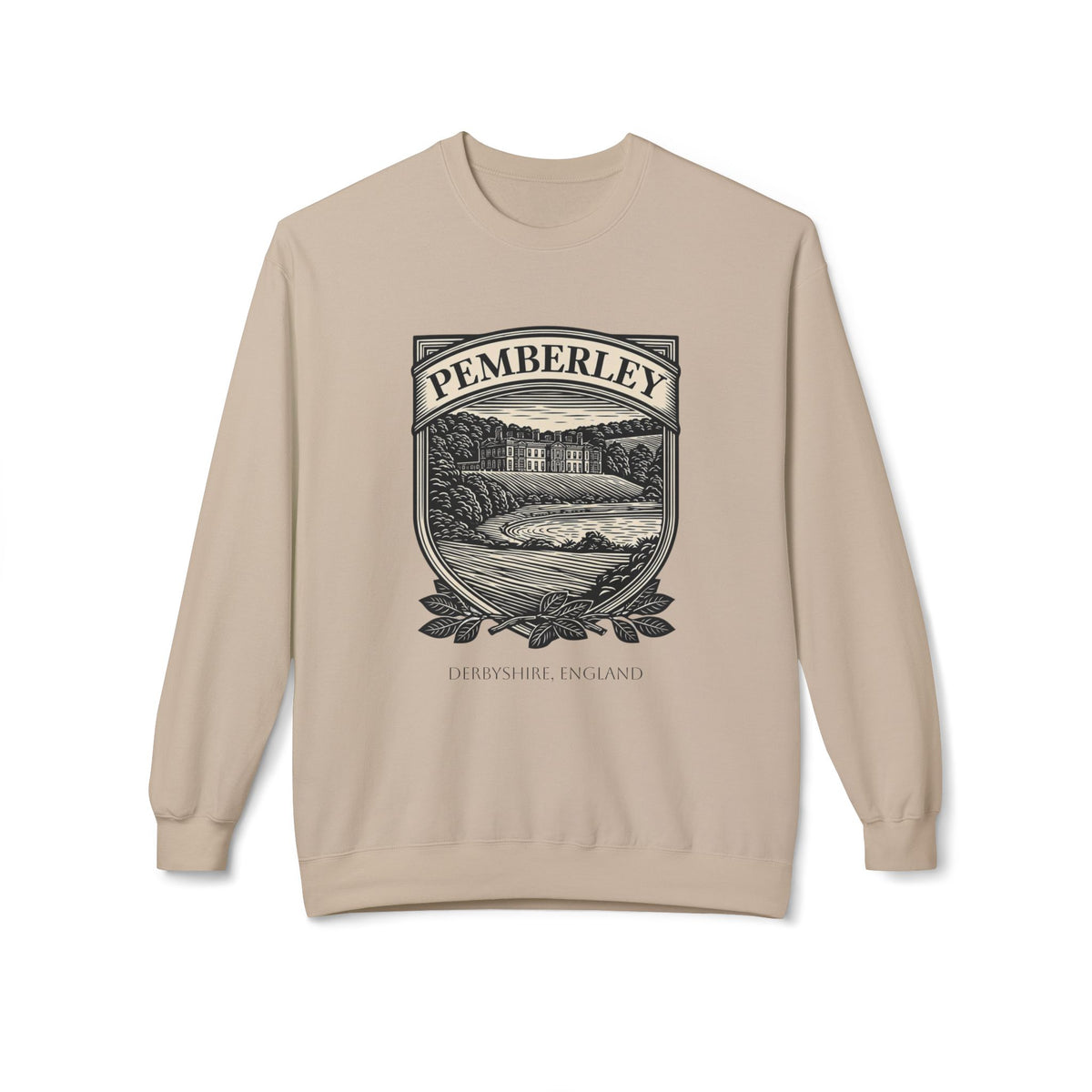 Pemberley Estate Crewneck Sweatshirt — Jane Austen Cozy Literary Pullover