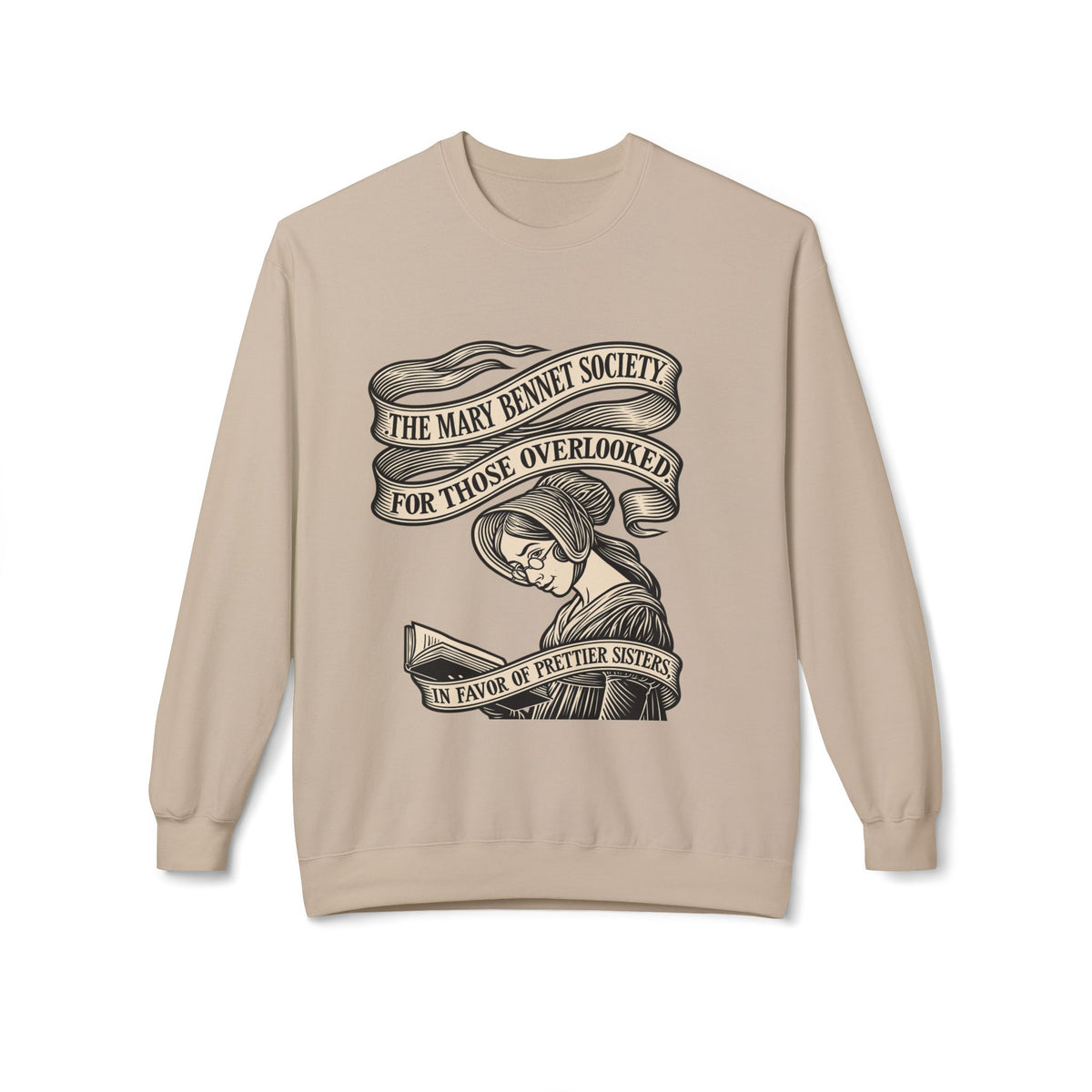 Crewneck Sweatshirt — “The Mary Bennet Society for Those Overlooked” Literary Pride Pullover
