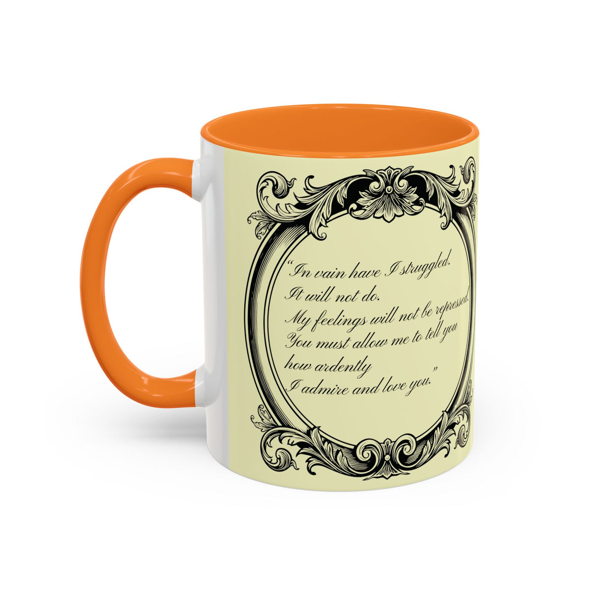 Pride & Prejudice Vintage Illustration Ceramic Mug — Mr. Darcy at Pemberley with Quote (11oz/15oz)