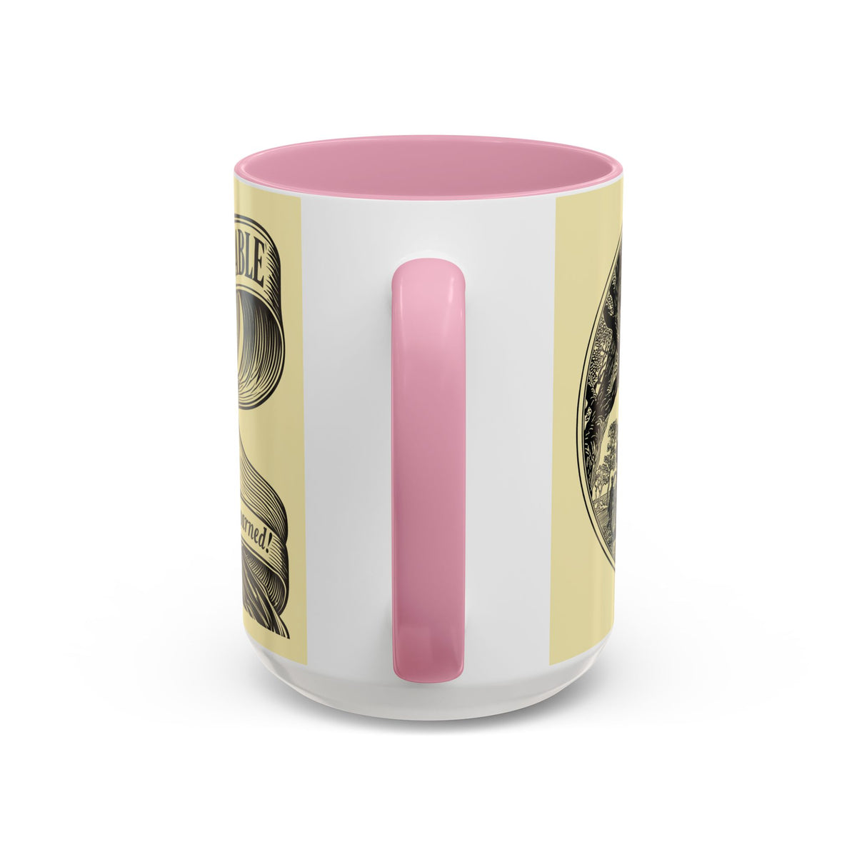 Vintage 'Barely Tolerable' Illustration Coffee Mug (11oz/15oz)