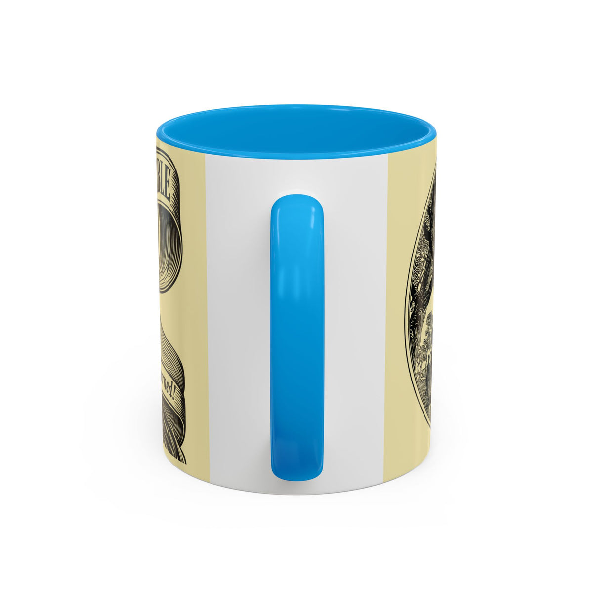 Vintage 'Barely Tolerable' Illustration Coffee Mug (11oz/15oz)