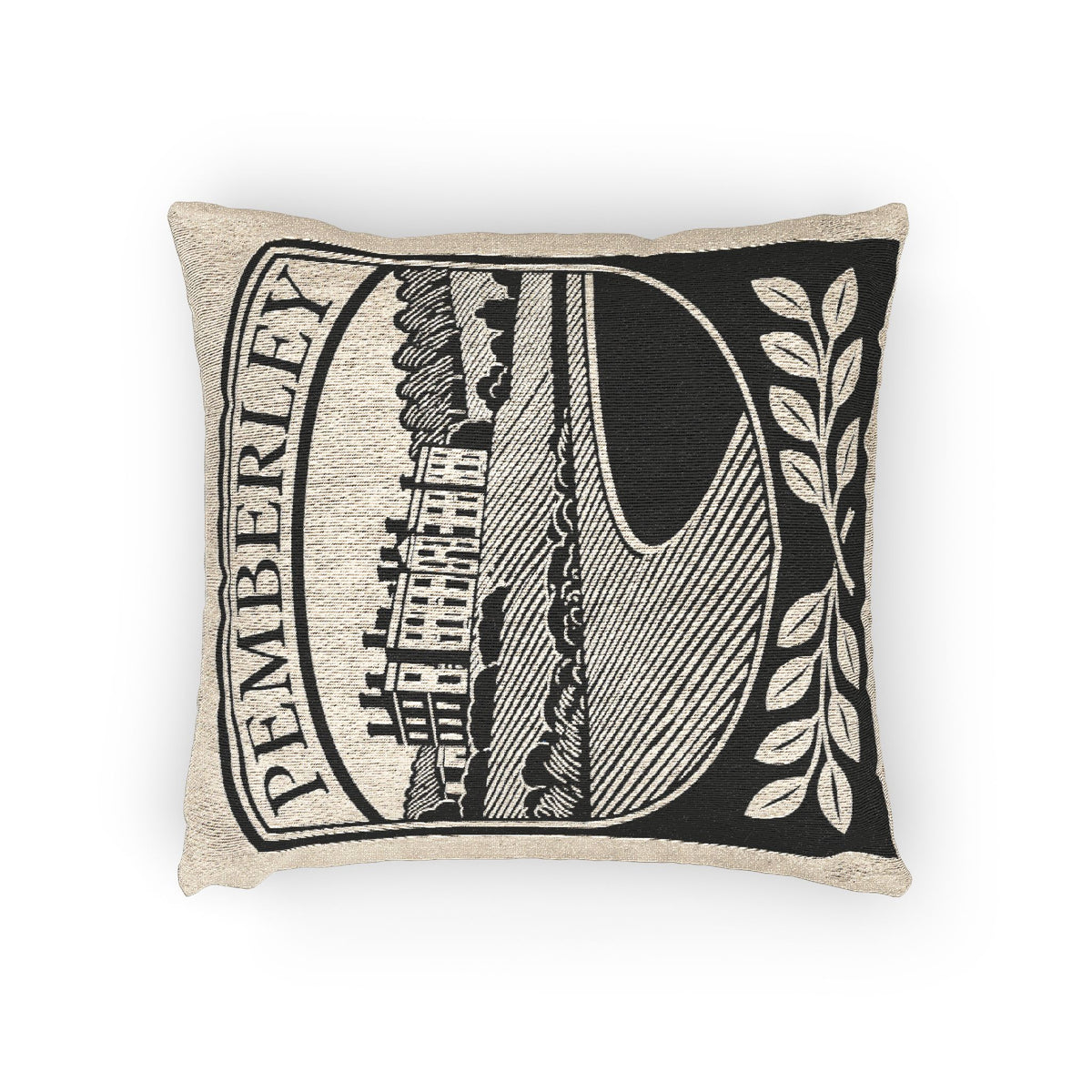 Pemberley Estate Woven Pillow | Pride & Prejudice Literary Tapestry Pillow