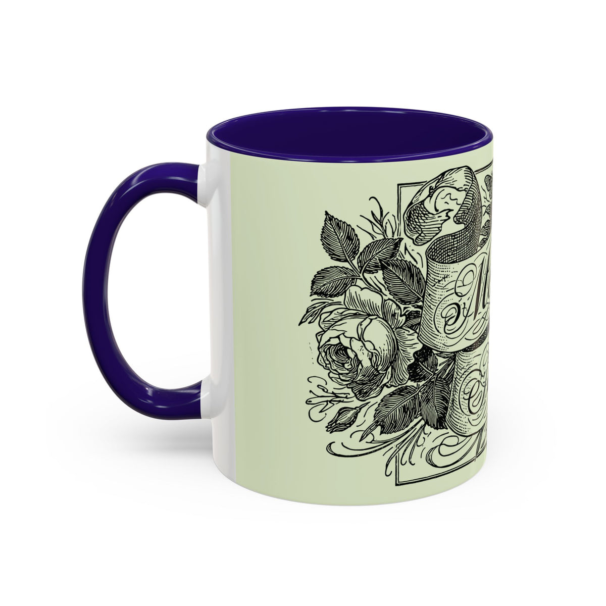Most Ardently script banner floral Mug | Pink 11 or 15 oz.