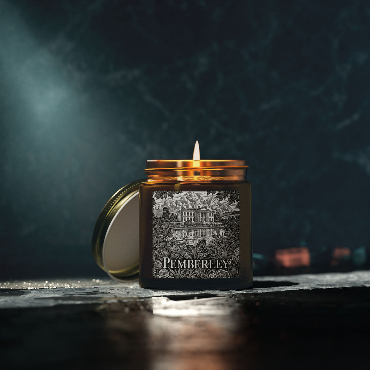 Pemberley Illustration Candle | Soy Wax Candle, 4oz & 9oz